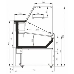 Витрина холодильная Carboma GC75 VM 1,8-1 фронт стандартный цвет (динамика) - Изображение 7