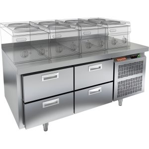 Стол охлаждаемый HiCold GN 22/TN LT под тепловое оборудование