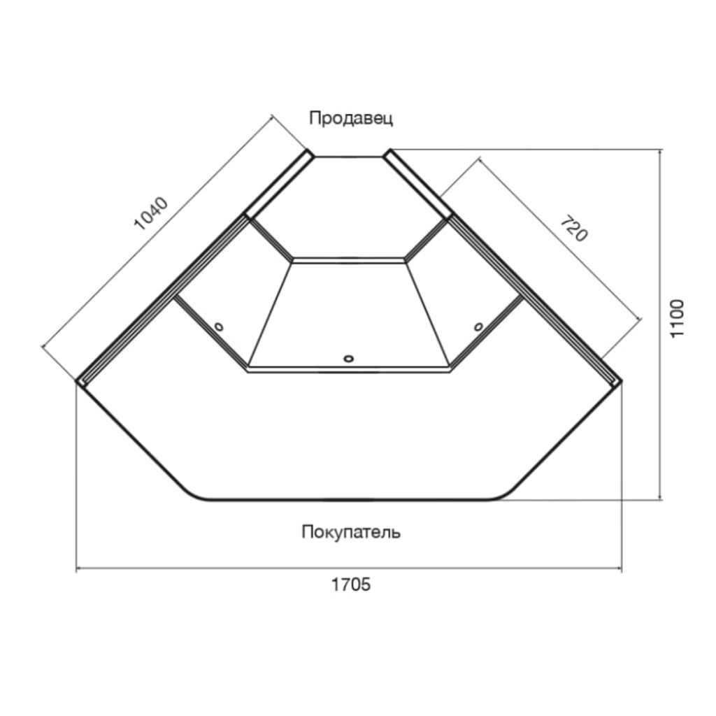 Витрина холодильная Dazzl Galaxy 080 ОУ 90 Self динамика