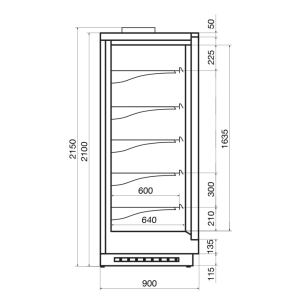 Горка холодильная Dazzl Compass 090 H210 375 - Изображение 3