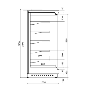 Горка холодильная Dazzl Vega DG 100 H210 375 - Изображение 3