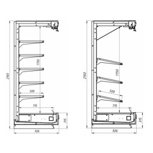 Горка пристенная витрина МХМ София 220/92 ВХСп-1,25 со стеклянными дверьми фруктовая - Изображение 2