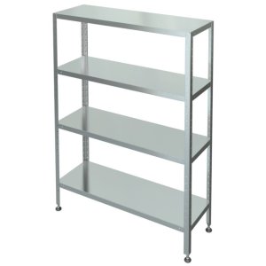 Стеллаж с 4-я сплошными полками МХМ С-4-0,4/1,2/1,8 (оцинковка) 