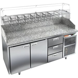 Стол холодильный для пиццы HiCold PZ3-113/GN камень