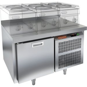 Стол охлаждаемый HiCold GN 1/TN LT BOX под тепловое оборудование