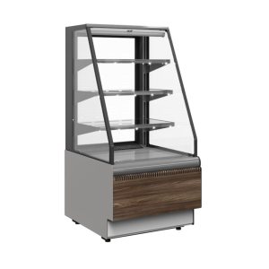 Витрина кондитерская Carboma KC70 VM 1,3-2 Standart Паттерн открытая (0108 Темный дуб)